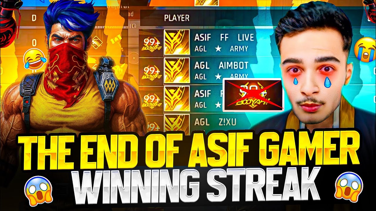 THE END 😭 OF HIGHEST WINNING STREAK OF ASIF GAMER 🤯🗿GARENA FREE FIRE