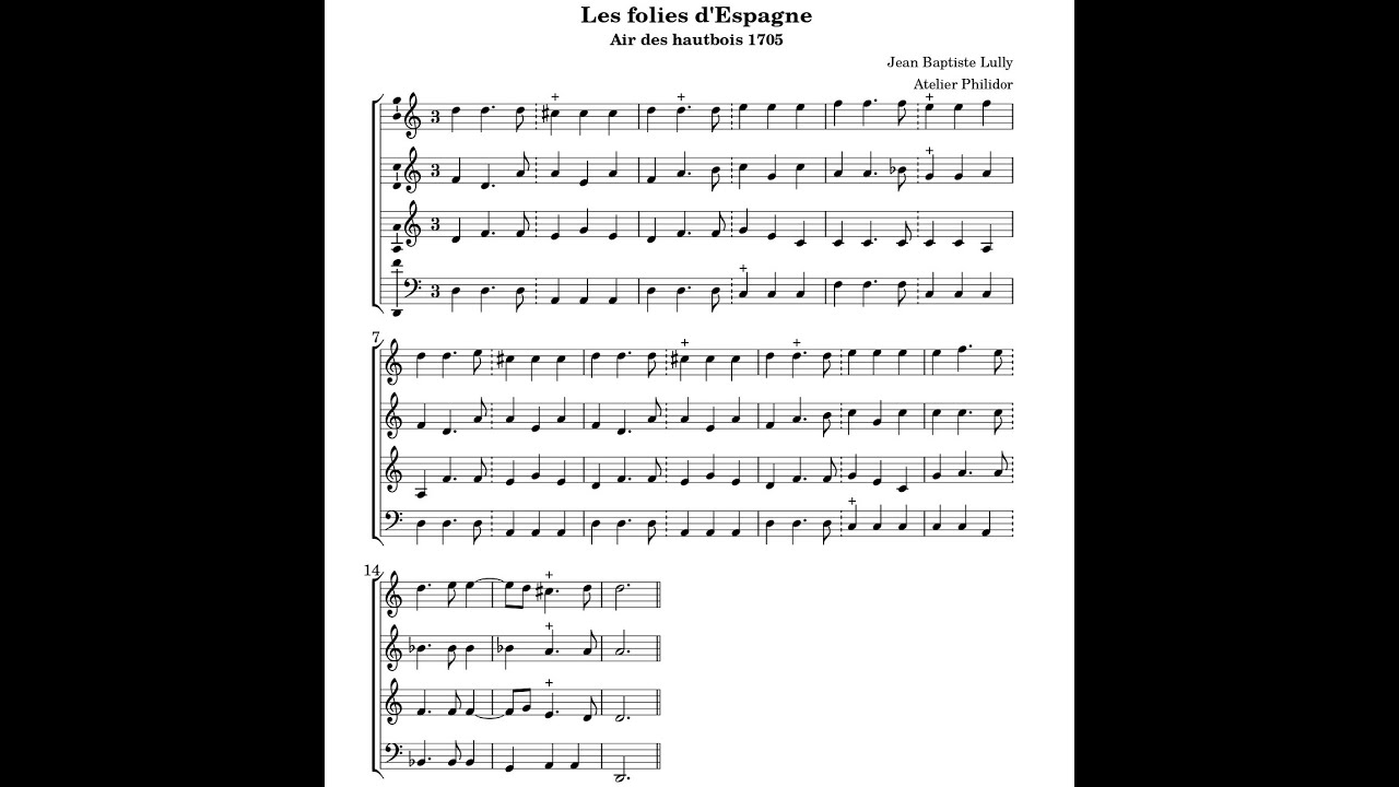 Jean-Baptiste Lully - Les folies d'Espagne, LWV 48. {w/ score.}