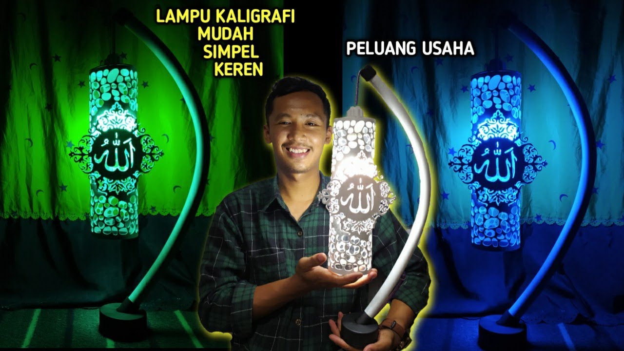 Lampu Hias dari Pipa PVC Motif Kaligrafi