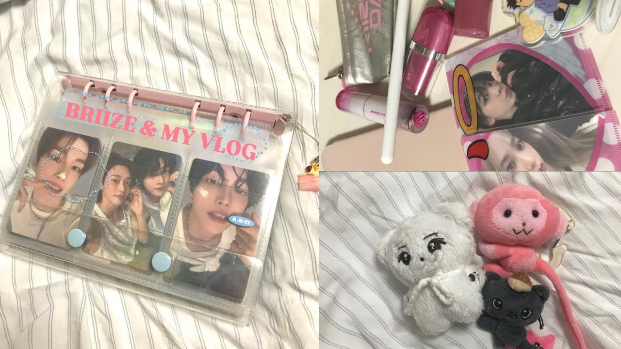 BRIIZE VLOG 🚼💗+MY - 라이즈 사랑.해~  | 브리즈 브이로그 | 마이 브이로그 | 핑크블러드 | 반택깡 | 포카마켓 | 포카 | 바인더 | 