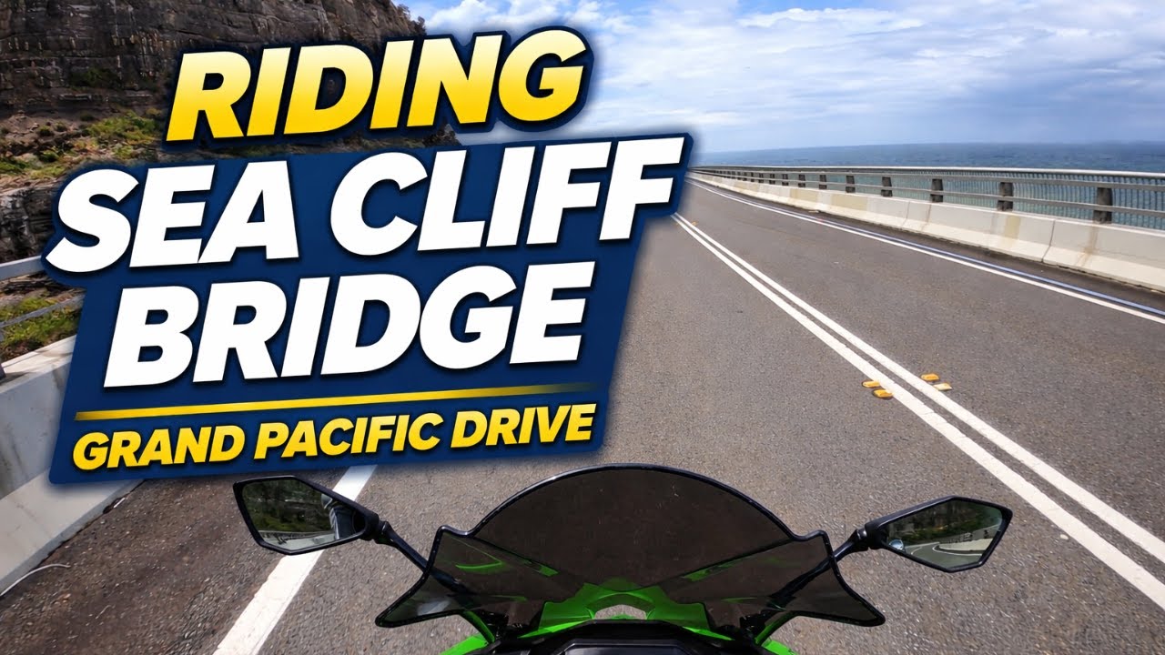 Kawasaki Ninja 500 SE Ride Over Sea Cliff Bridge | Grand Pacific Drive | 4K