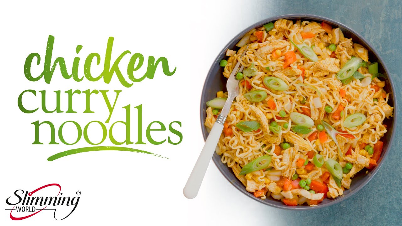 Slimming World microwave chicken curry noodles - full recipe in the description below