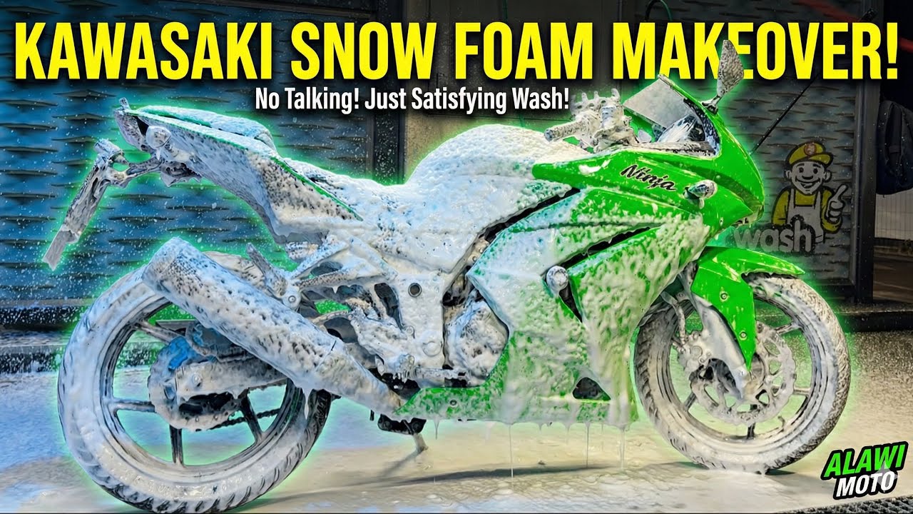 Detailing My Green KAWASAKI NINJA! Best Snow Foam Ever?