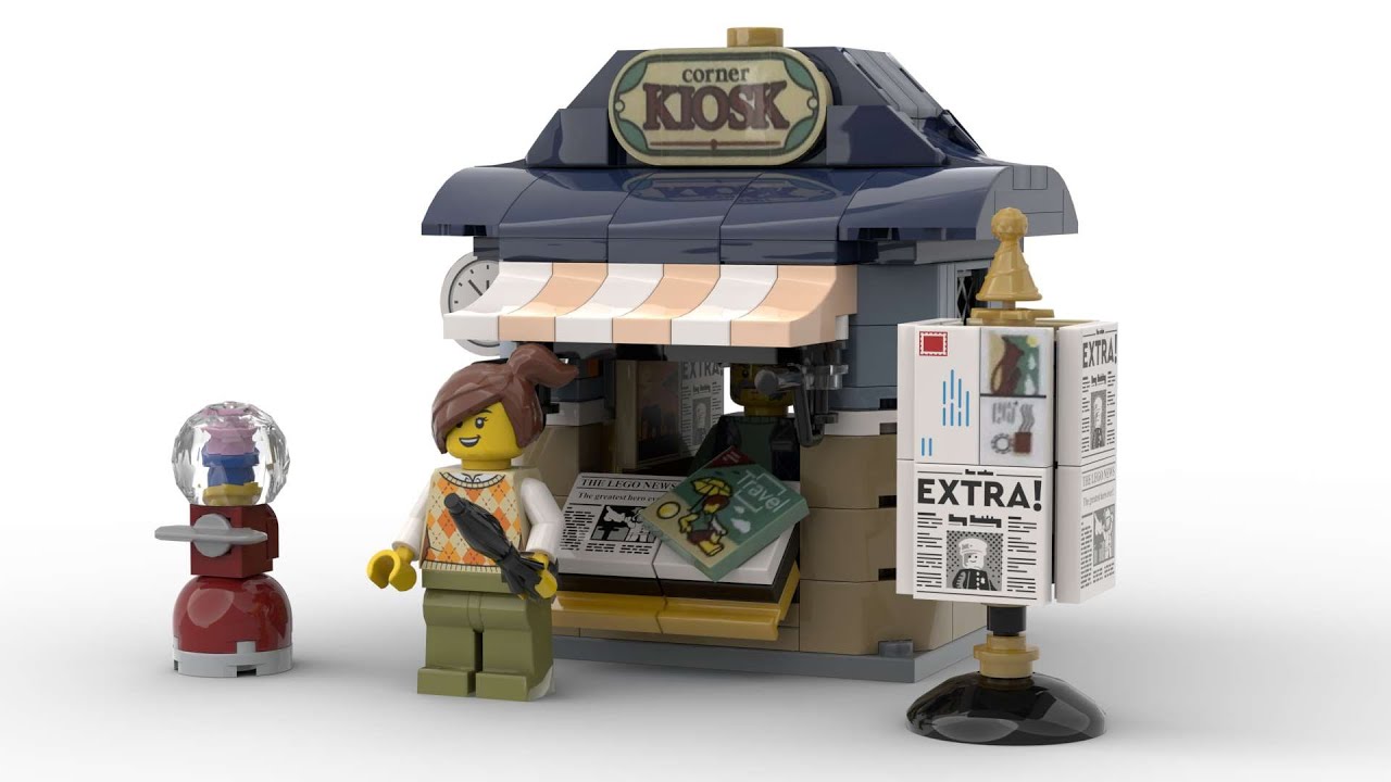 Lego 40757 Corner Kiosk Speed Build Studio Bricklink LDD by PLegoBB