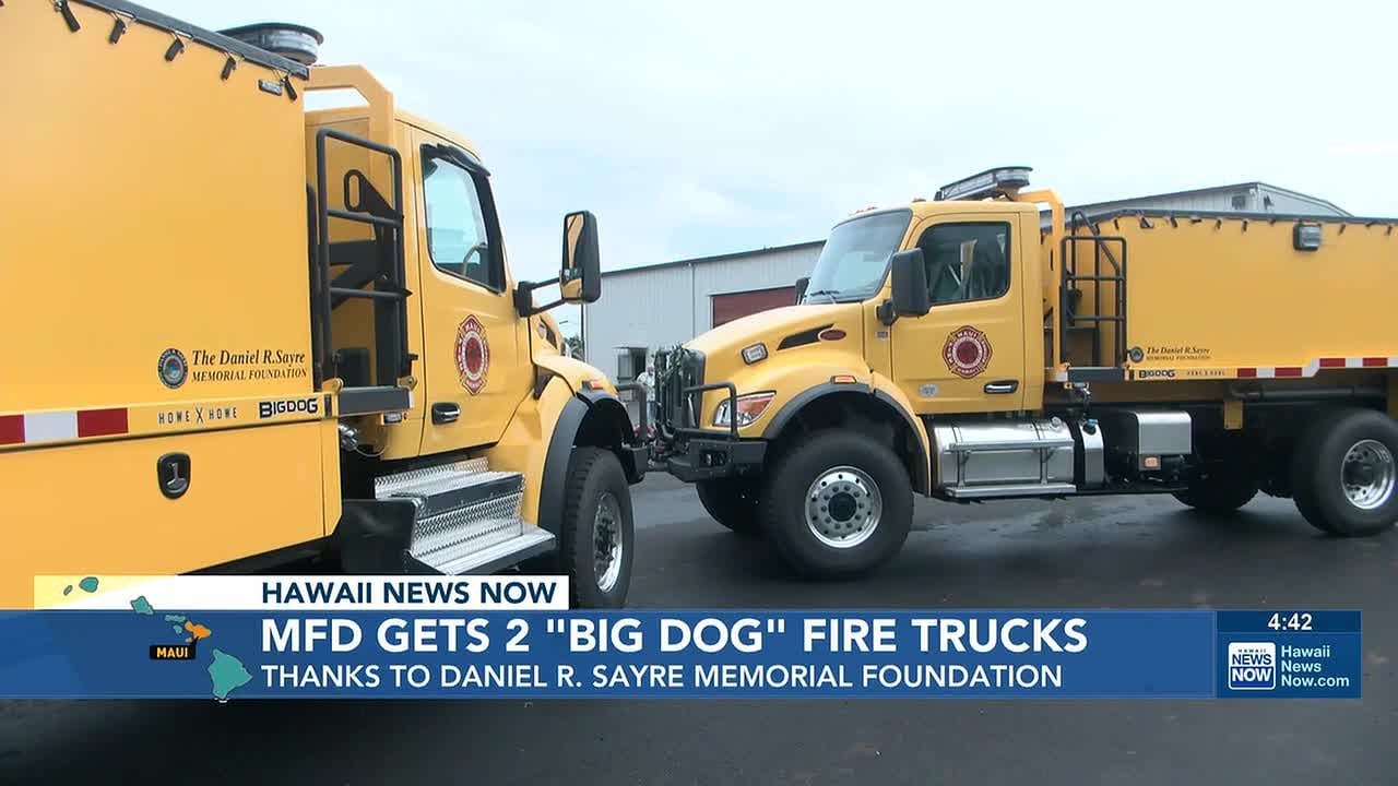Фонд передал в дар 2 новых пожарных автомобиля марки &laquo;Big Dog&raquo;.