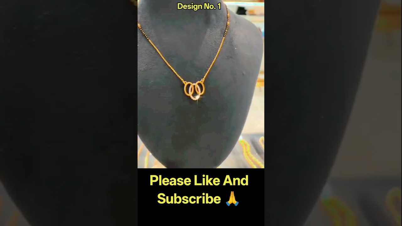 mini mangalsutra pendant designs in gold//simple short mangalsutra designs #mangalsutra #jewellery.
