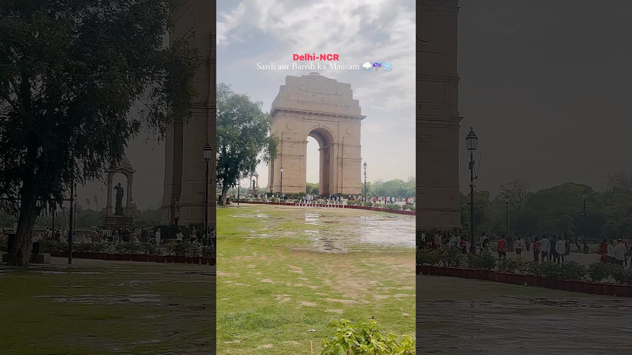 Delhi ki sardi aur barish: Experience the Magic of Winter and Rain! #shorts