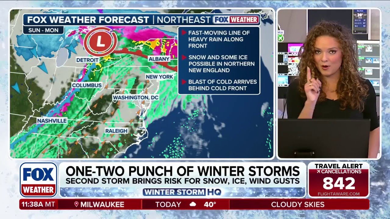 One-Two Punch Of Winter Storms Sweep Across The Midwest And Into The Northeast