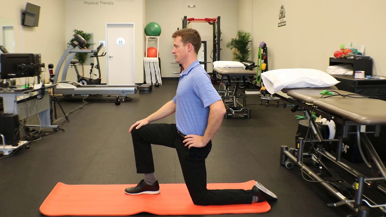 Kneeling hip flexor stretch