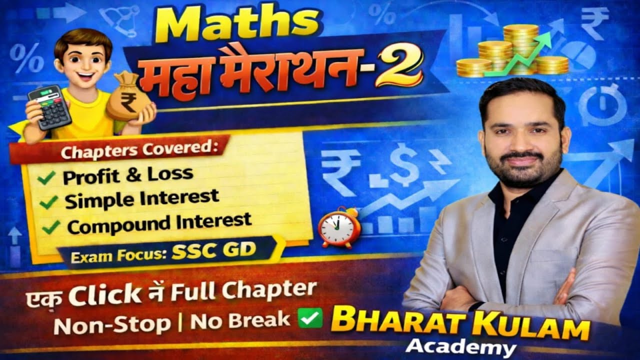 Profit Loss, SI & CI Live Marathon 2 | लाभ हानि + ब्याज एक साथ | SSC GD Maths
