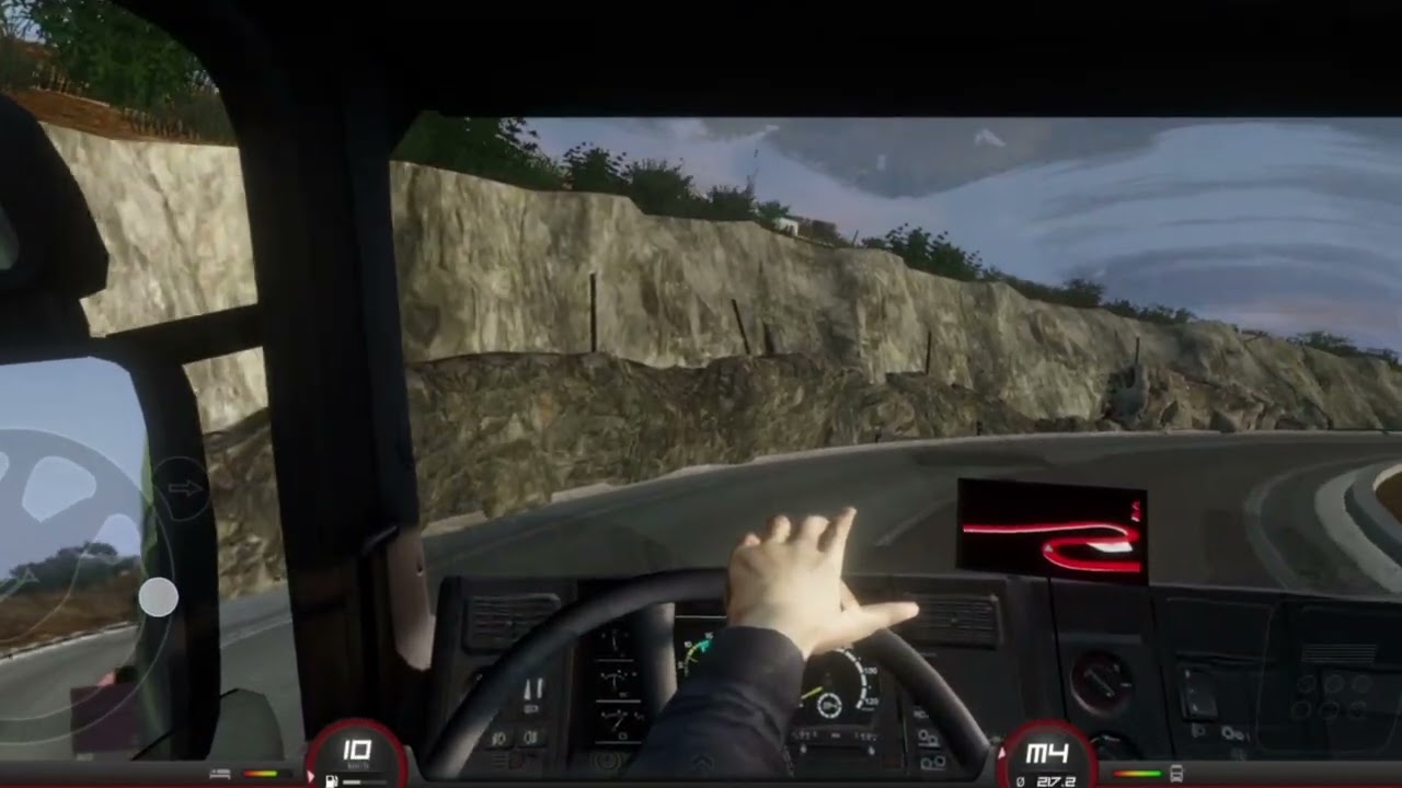 Virtual truck driver // almost had an accident @Gamesjunction-1801 #truck games #mountain road
