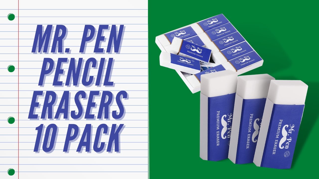Mr  Pen Pencil Erasers 10 Pack