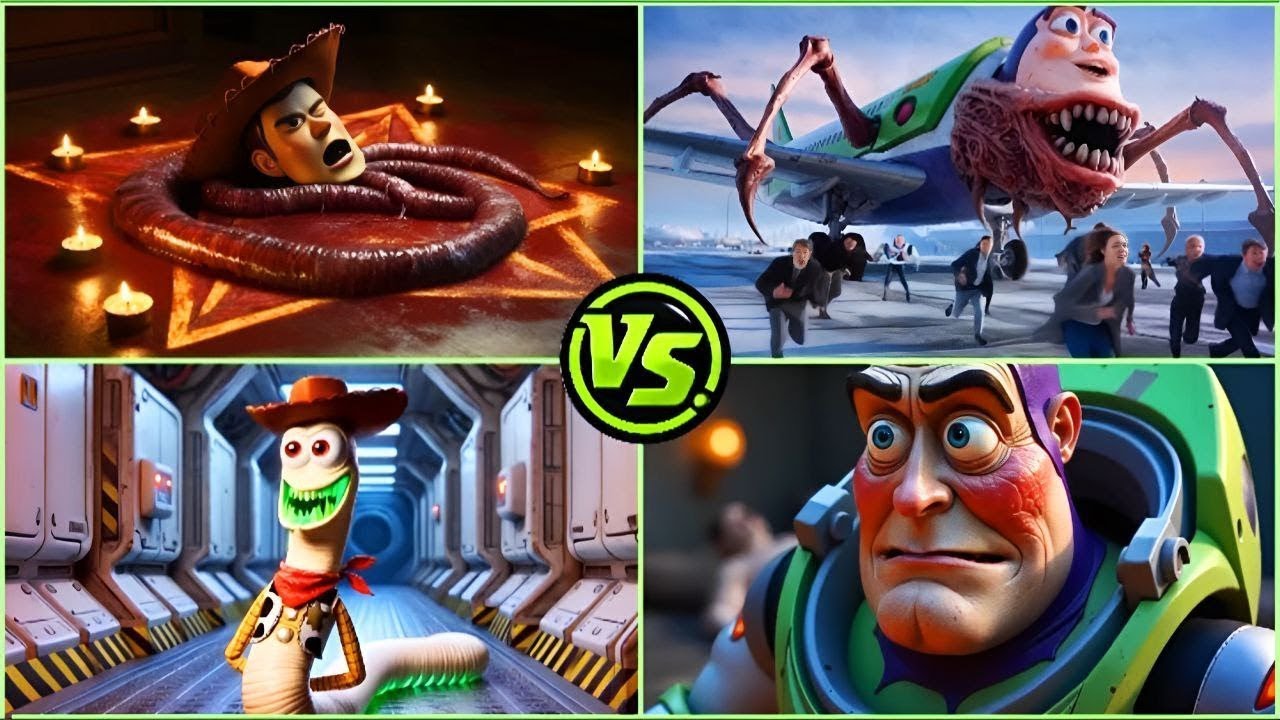 Woody Monster vs Lightyear Monster vs Woody Exe vs Lightyear Exe