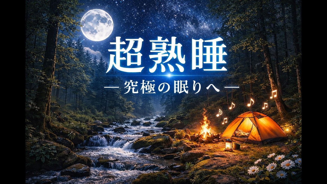 【１時間動画】３分で泥のように眠れる睡眠用BGM　不眠解消・リラックス・１時間睡眠用