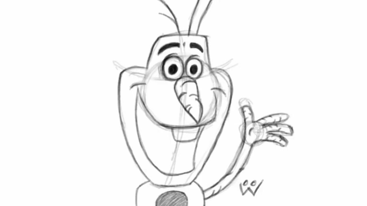 Drawing Olaf from Frozen!