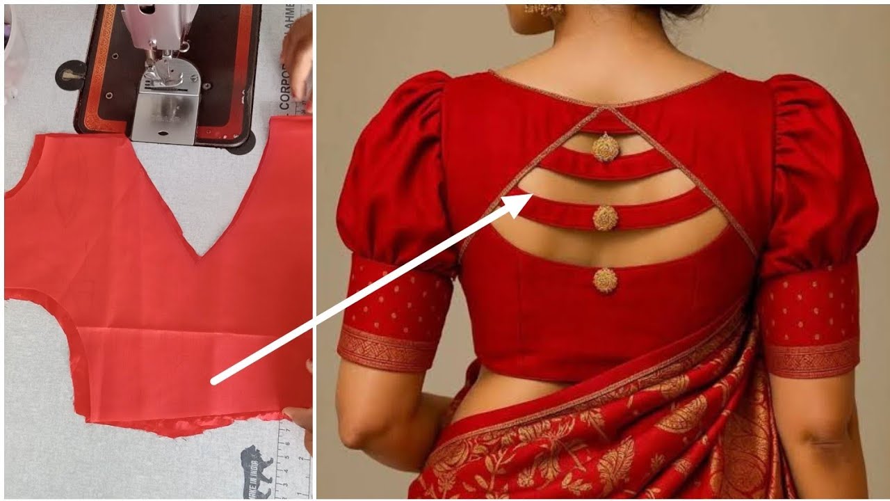 Boat Neck Blouse Design Cutting And Stitching//ब्लाउज डिजाइन 
