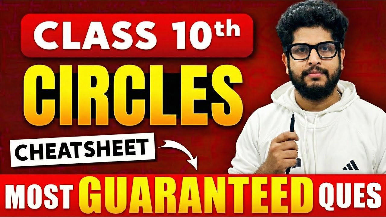 Exam Tomorrow? Do This Circles Revision | Class 10 Maths🔥