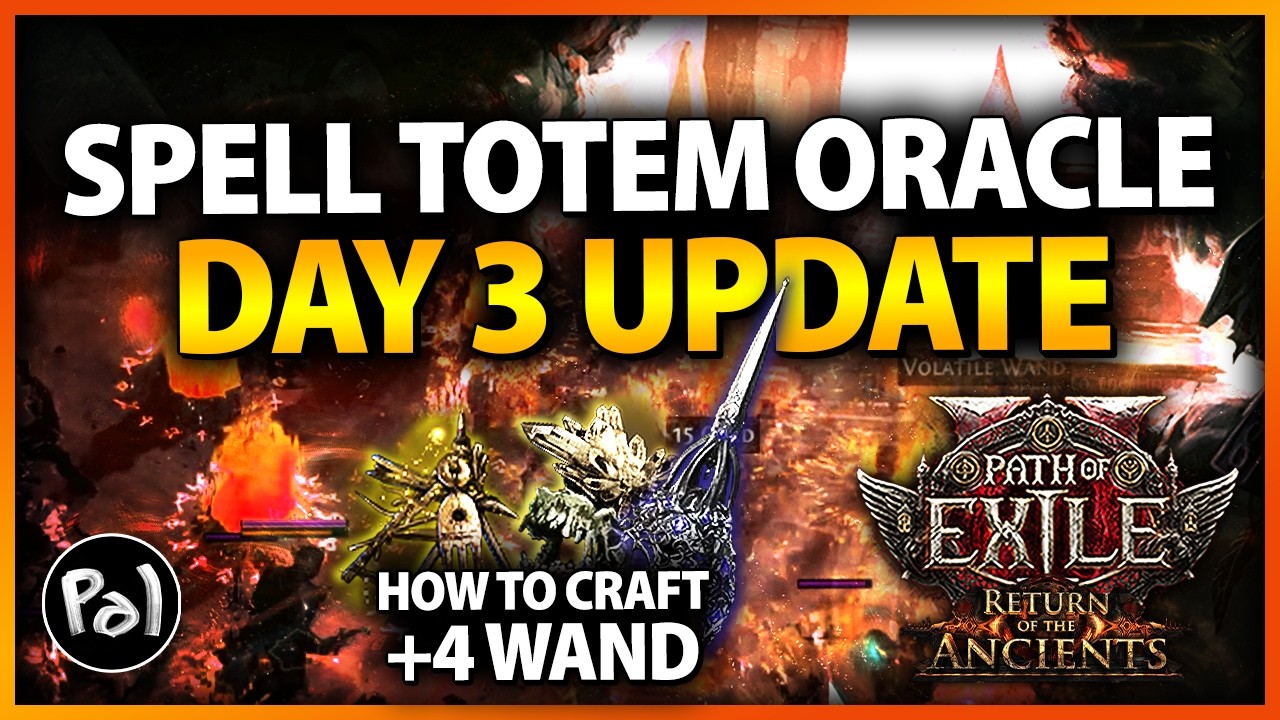 Grim Pillars Spell Totem Oracle Day 3 Update | Crafting a Wand & Endgame Upgrades | Path of Exile 2