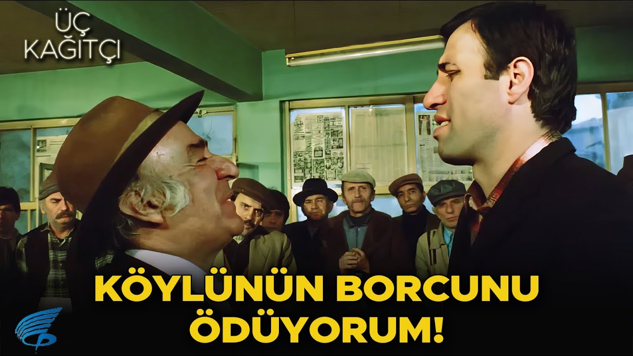 Üç Kağıtçı Türk Filmi | Rıfkı, Satılmış Ağanın Parası İle Köylünün Borcunu Ödüyor!