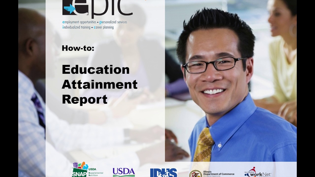 Education Attainment Report Tutorial