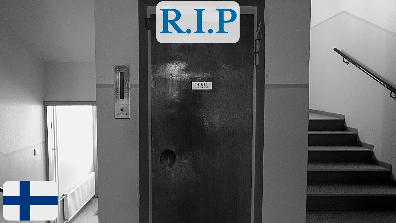 R.I.P. Vintage 1954 KONE traction elevator at Alholmsgatan 5, Jakobstad FIN