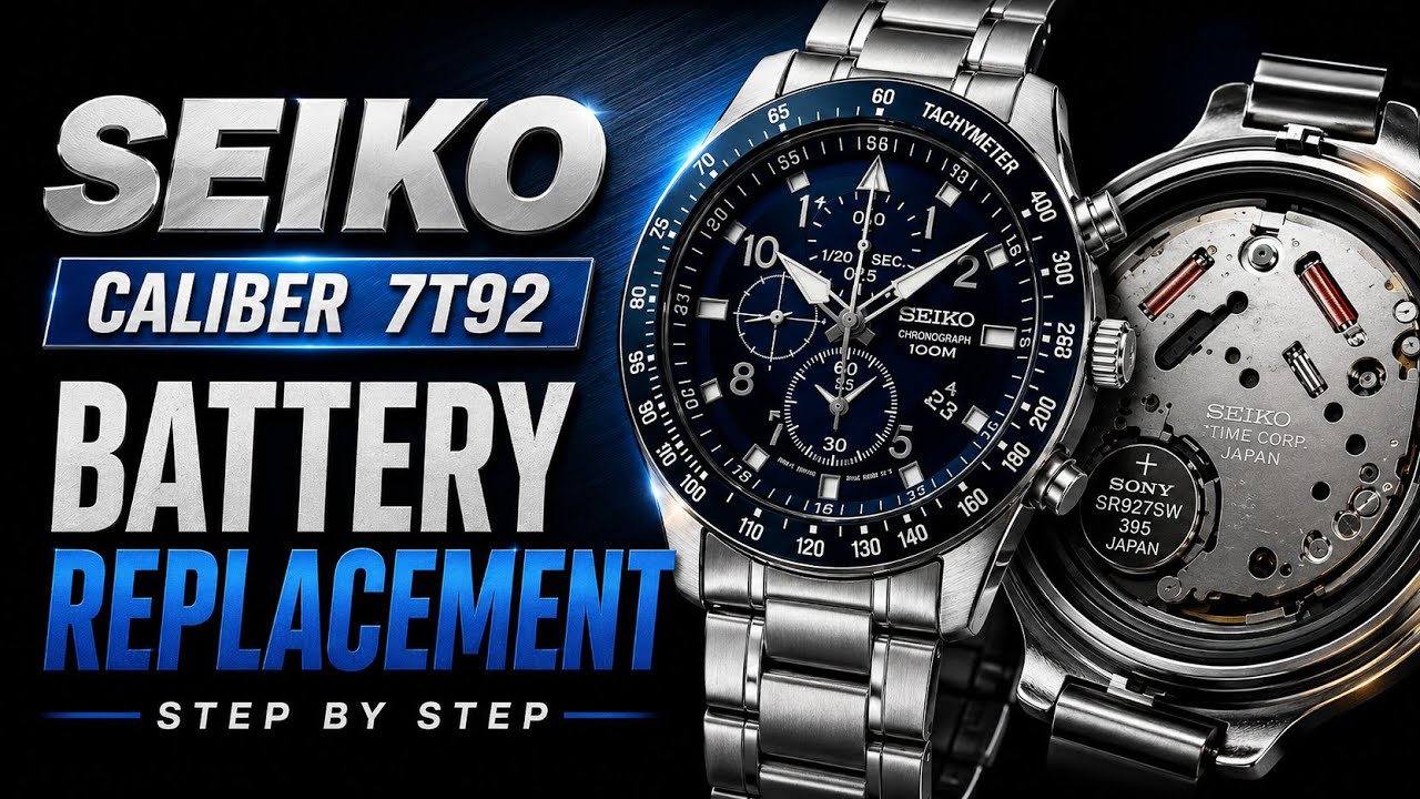 How to replace the battery Seiko 7T92 watch || Seiko SNDH39P1