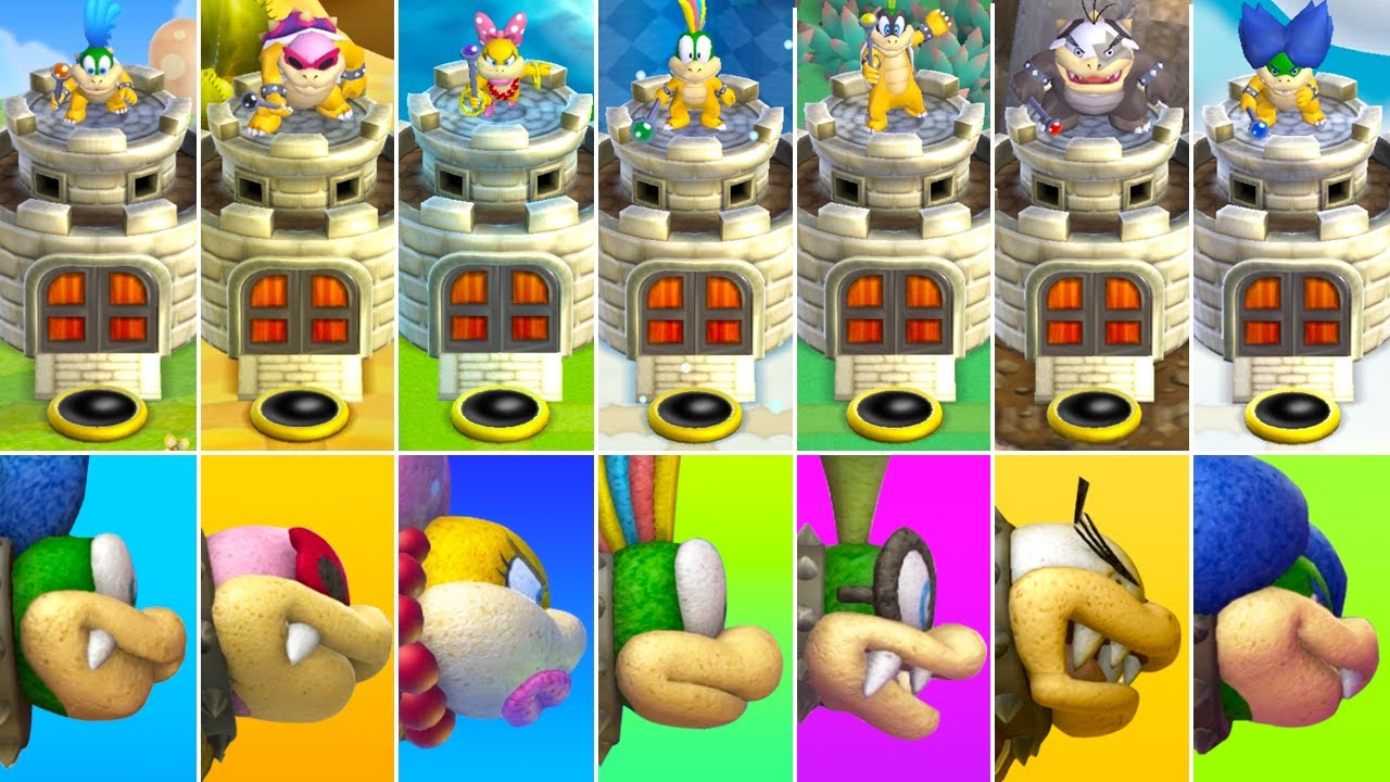New Super Mario Bros Wii + U - All Castles, Towers & Airships (2 Player)