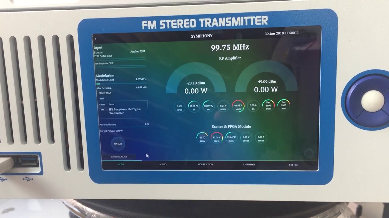 IFZ FM Stereo Transmitter control via Line application