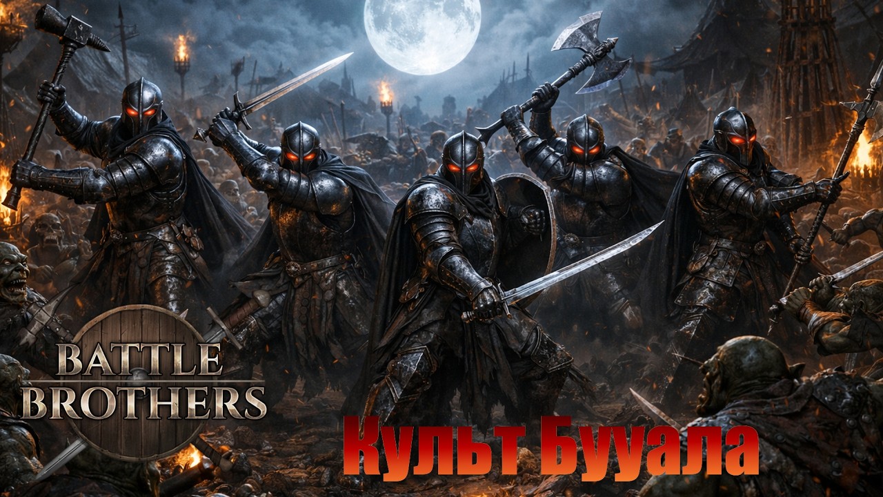Братья наемники, последователи культа Бууала. Battle Brothers. Часть 16.
