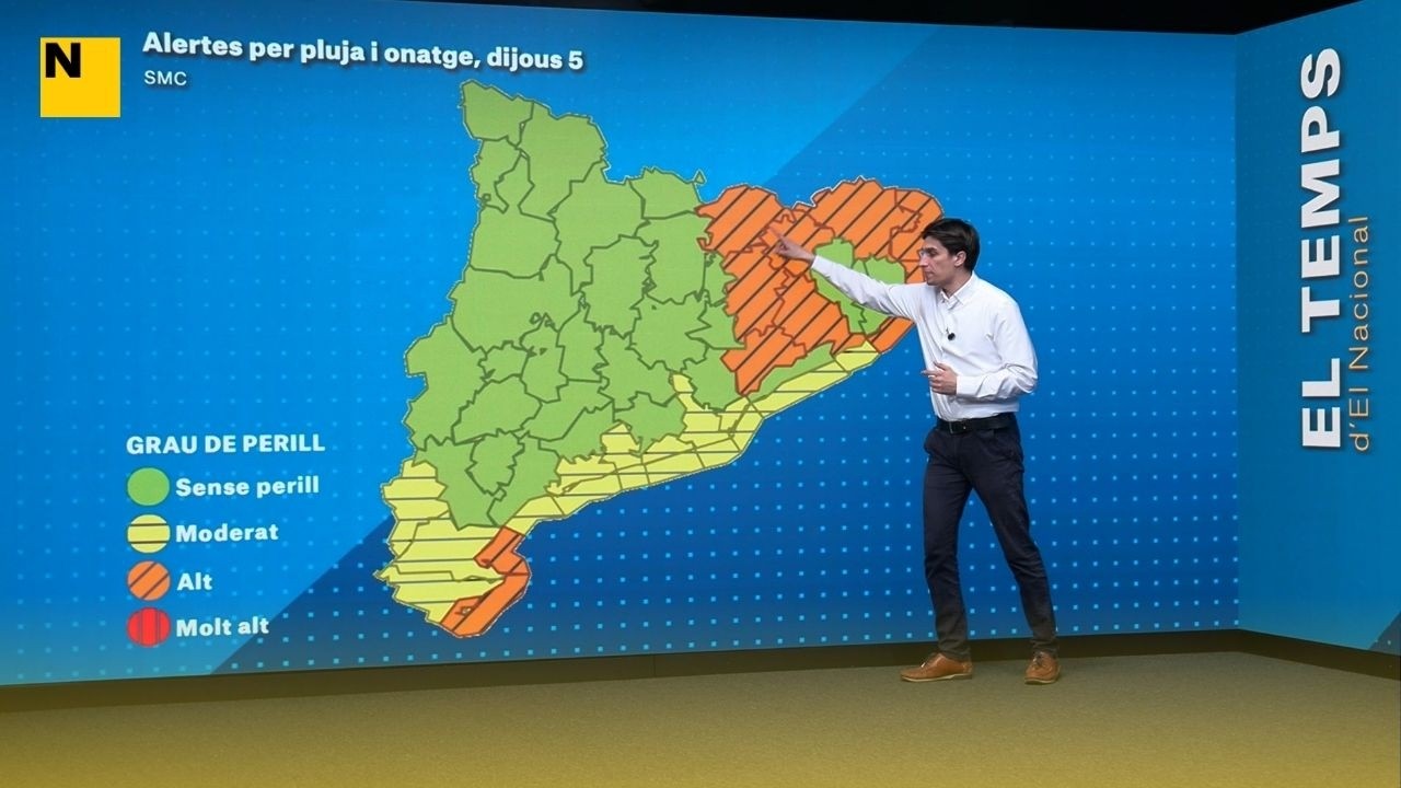 EL TEMPS | Catalunya en alerta per la borrasca Regina: pluja a bots i barrals amb tempesta de fang