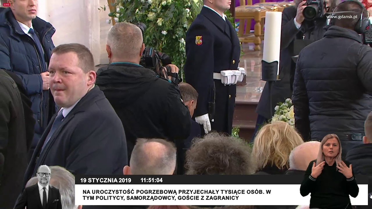 2019.01.19. Msza Święta pogrzebowa w Bazylice Mariackiej w Gdańsku.