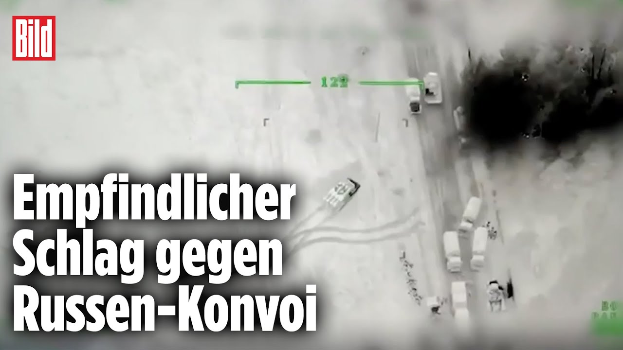 Neue Aufnahmen: Ukraine-Drohne zerbombt Putin-Konvoi | BILD Lagezentrum mit Max Kiewel