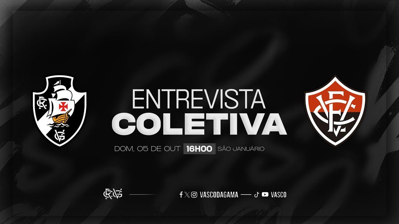 ENTREVISTA COLETIVA | VASCO X VIT&Oacute;RIA | AO VIVO - VASCOTV