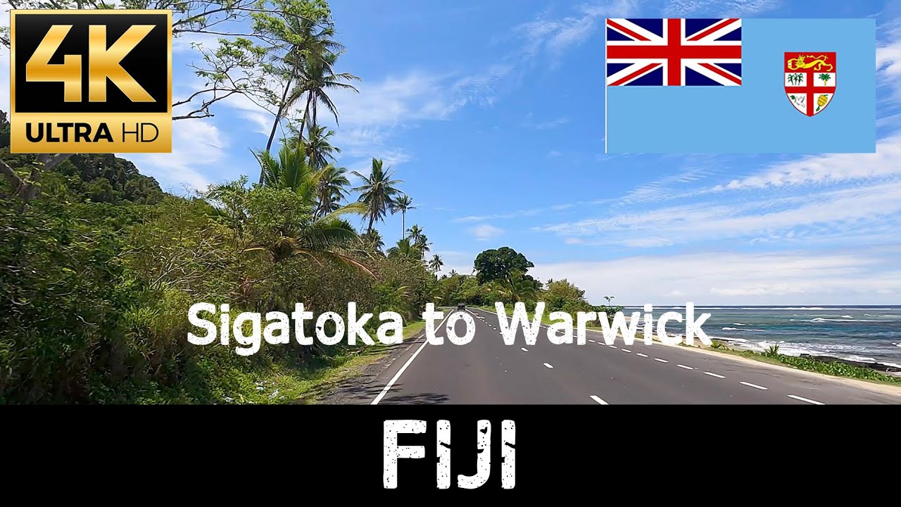 FIJI - Sigatoka to Warwick, Coral Coast, Viti Levu - 4K 60p