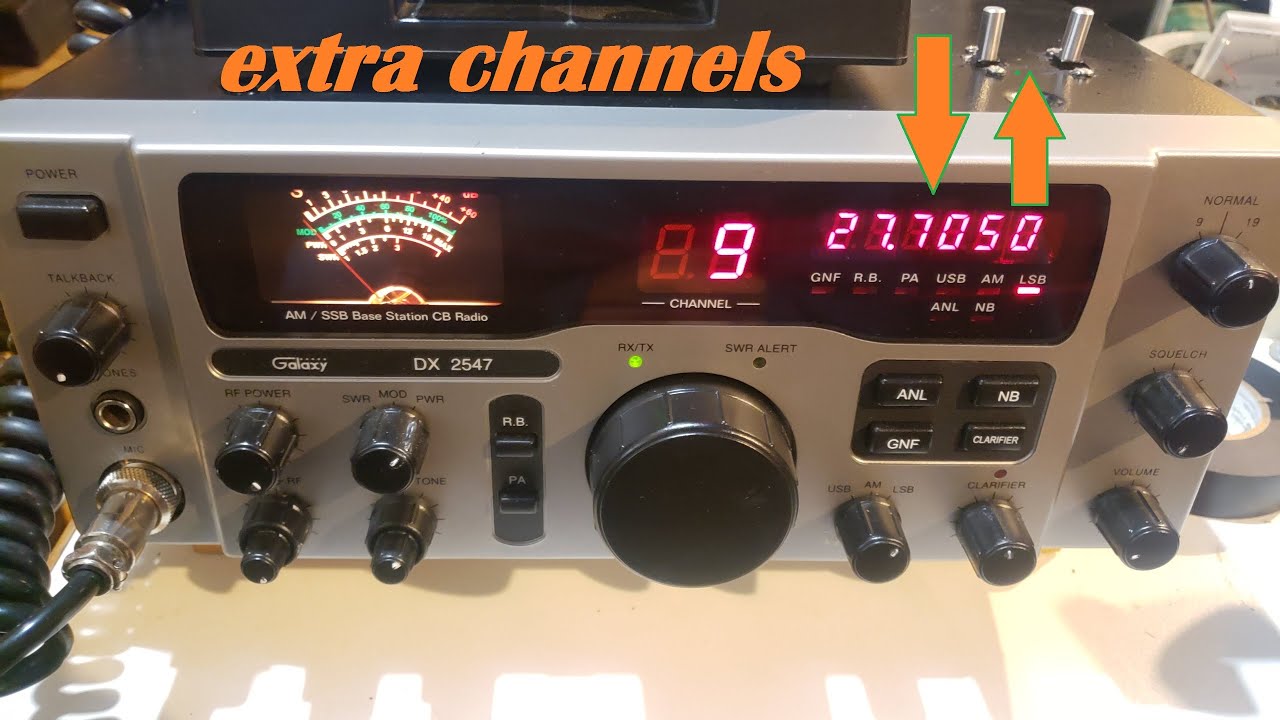 Extra channels for My Galaxy DX 2547 CB Radio