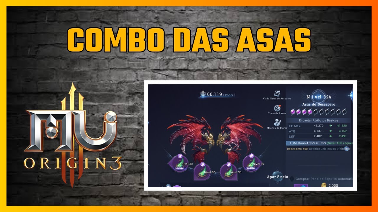 MU ORIGIN 3: GUIA COMPLETO DE ASAS 🔥 Evolução, Plumas e Melhores Dicas!