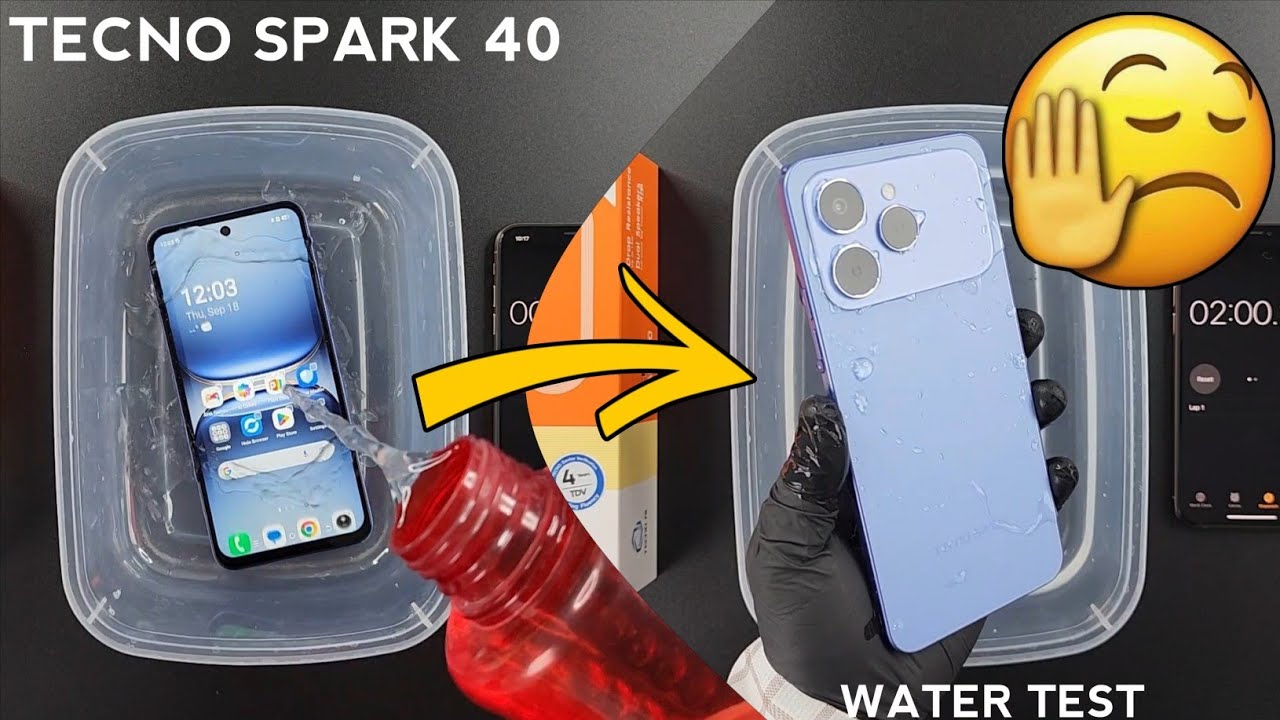 Tecbo SPARK 40 Water Test 💧💦| Spark 40 Durability Test 💧