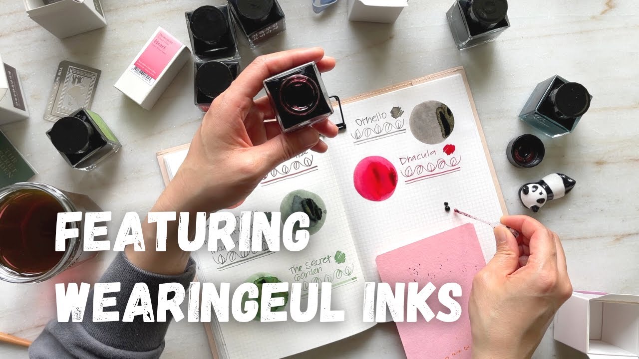 Swatching Inks and Close-ups: Wearingeul Inks
