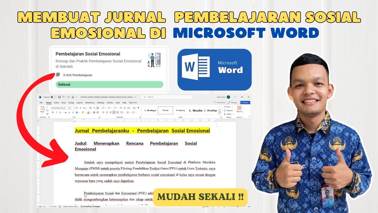 Cara Membuat Jurnal Pembelajaran Sosial Emosional Di Microsoft Word