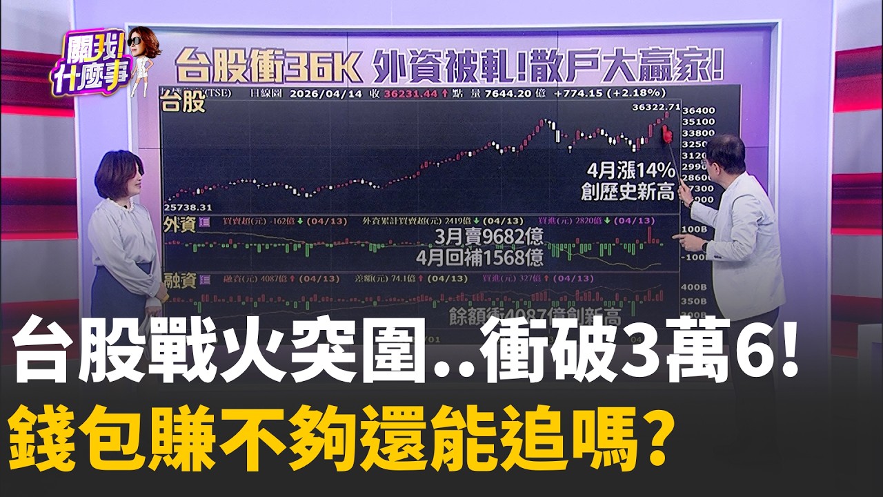 【#搶先看】台股戰火突圍..衝破3萬6! 解答!錢包賺不夠還能追嗎?│陳斐娟 主持 │20260414│關我什麼事