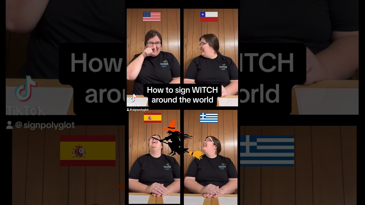 🧙&zwj;♀️ #WITCH in #signlanguage of #chile #greece #spain and #asl