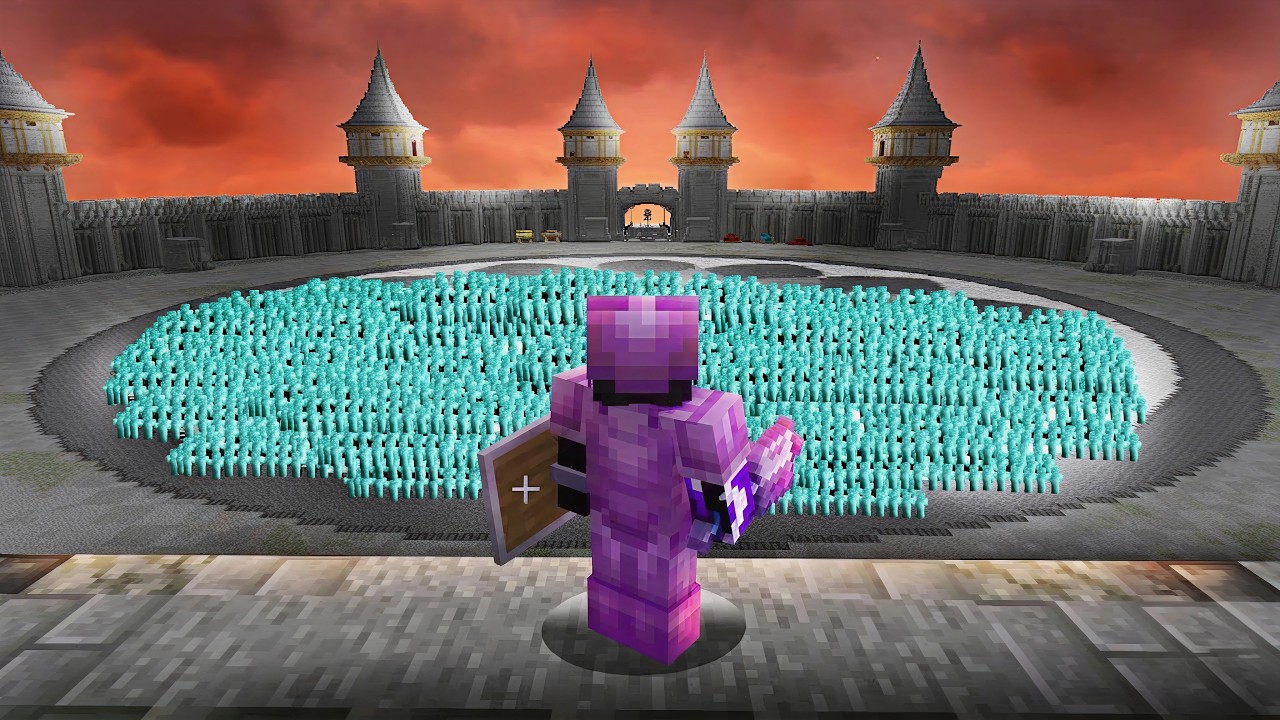 2 Minecraft Pros VS 200 Players