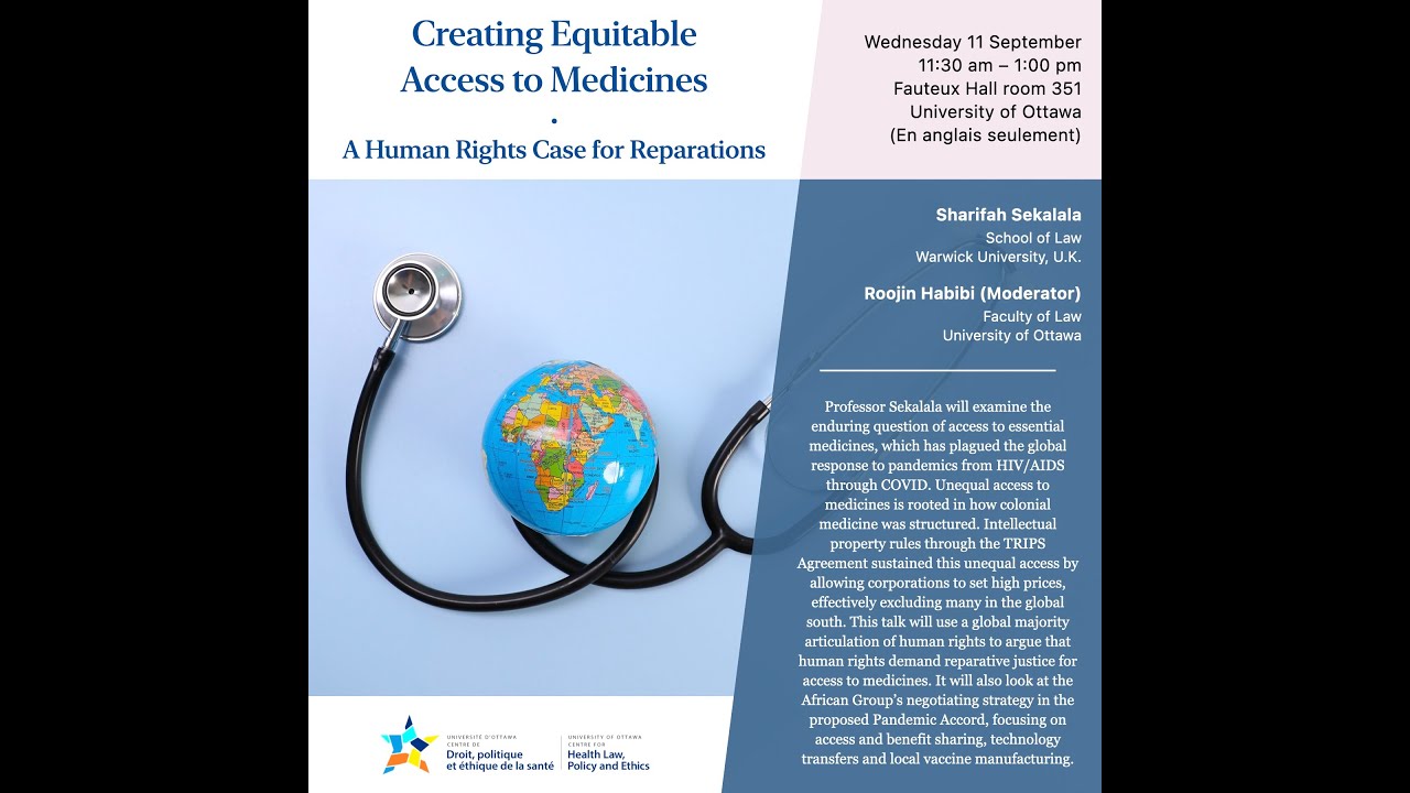 Creating Equitable Access to Medicines: A Human Rights Case for Reparations