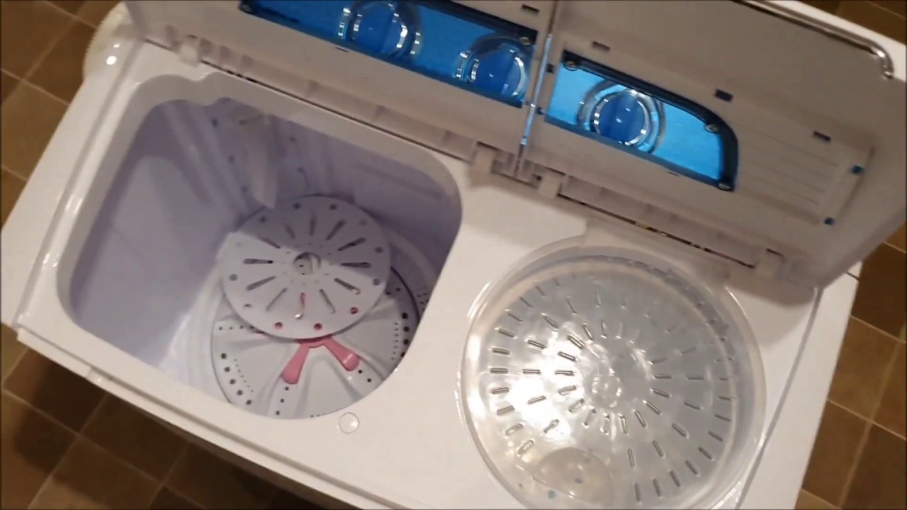 PORTABLE TWIN MINI WASHING MACHINE 5.2kg SPIN DRYER with DRAIN PUMP