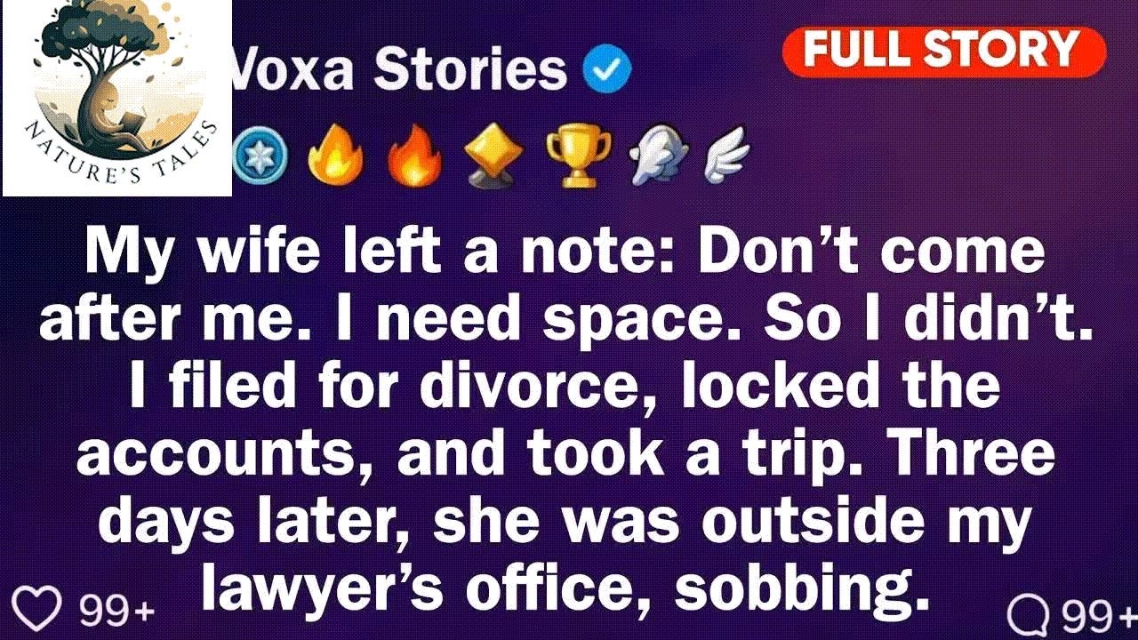 My Wife Left A Note： ＂Don't Look For Me  I Need Freedom ＂ So I Didn't  I Ended The Marriage, Cut
