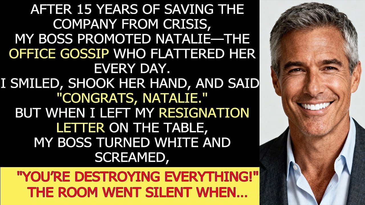 Boss Chose NATALIE Over Me After I Carried The Company For 15 Years. When I Finally Quit…