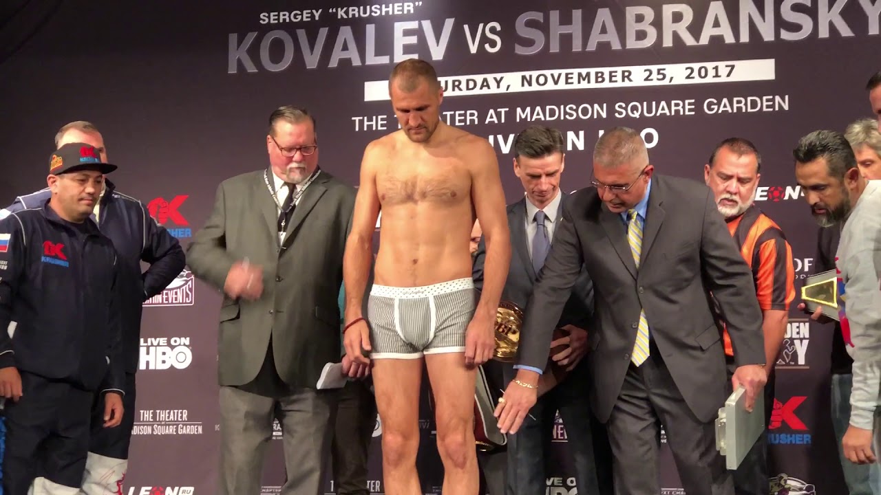 KOVALEV VS SHABRANSKYY WEIGH IN