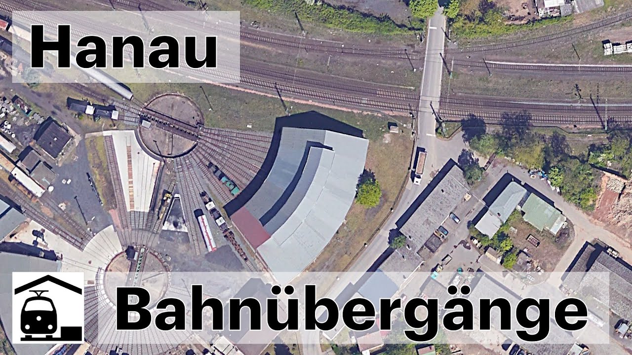 Bahnübergänge beim alten Bahnbetriebswerk in Hanau [Kinzigtalbahn]