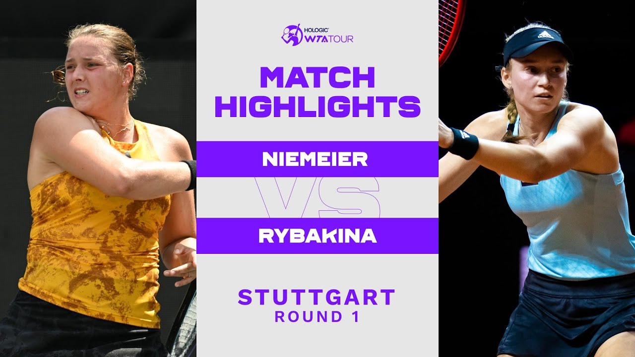 Jule Niemeier vs. Elena Rybakina | 2023 Stuttgart Round 1 | WTA Match Highlights