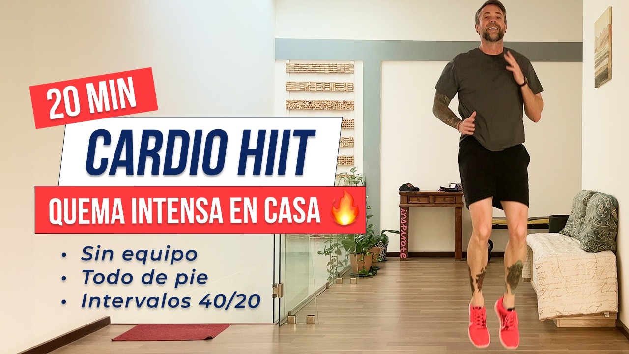 20 MIN HIIT TODO DE PIE 🔥 Cardio de Cuerpo Completo | Sin Equipo